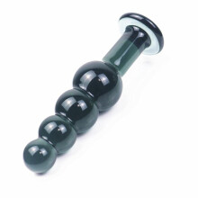 The Room Of Doom's - Fourpop Glass Dildo - Black