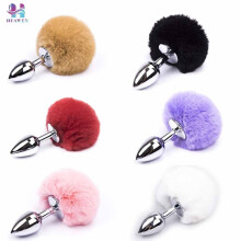 The Room Of Doom's - Black Bunny Tail Butt Plug