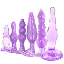 The Room Of Doom's - Set Of 6 Silicone Butt Plugs - Grey