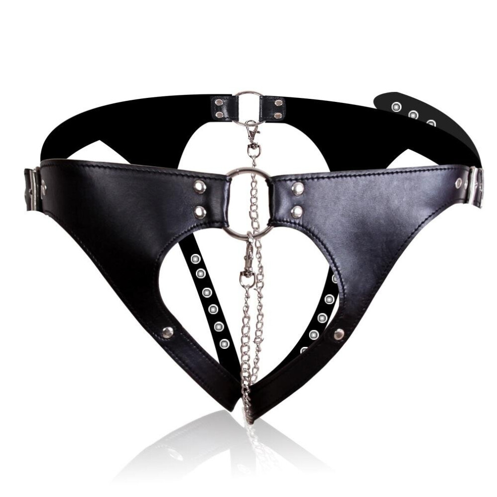 The Room Of Doom Ladies Crotchless Leather Panties