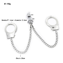 Jewelled Butt Plug, Chain and Cuffs