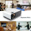 (White, Multi-Screen Version) HD 1080P Projector Smart Home LED Projector WiFi 2