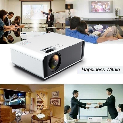 (White, Multi-Screen Version) HD 1080P Projector Smart Home LED Projector WiFi 1
