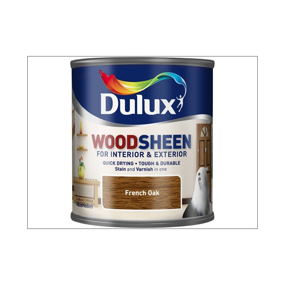 Dulux Quick Dry Woodsheen French Oak 750Ml - Exterior/Interior Wood Finish, Durable Colour Lock (5122504)