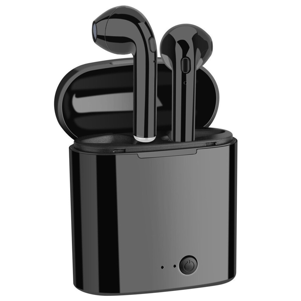 (BLACK) TWS i7S Wireless Bluetooth Earphones Stereo Headset with Charging Box