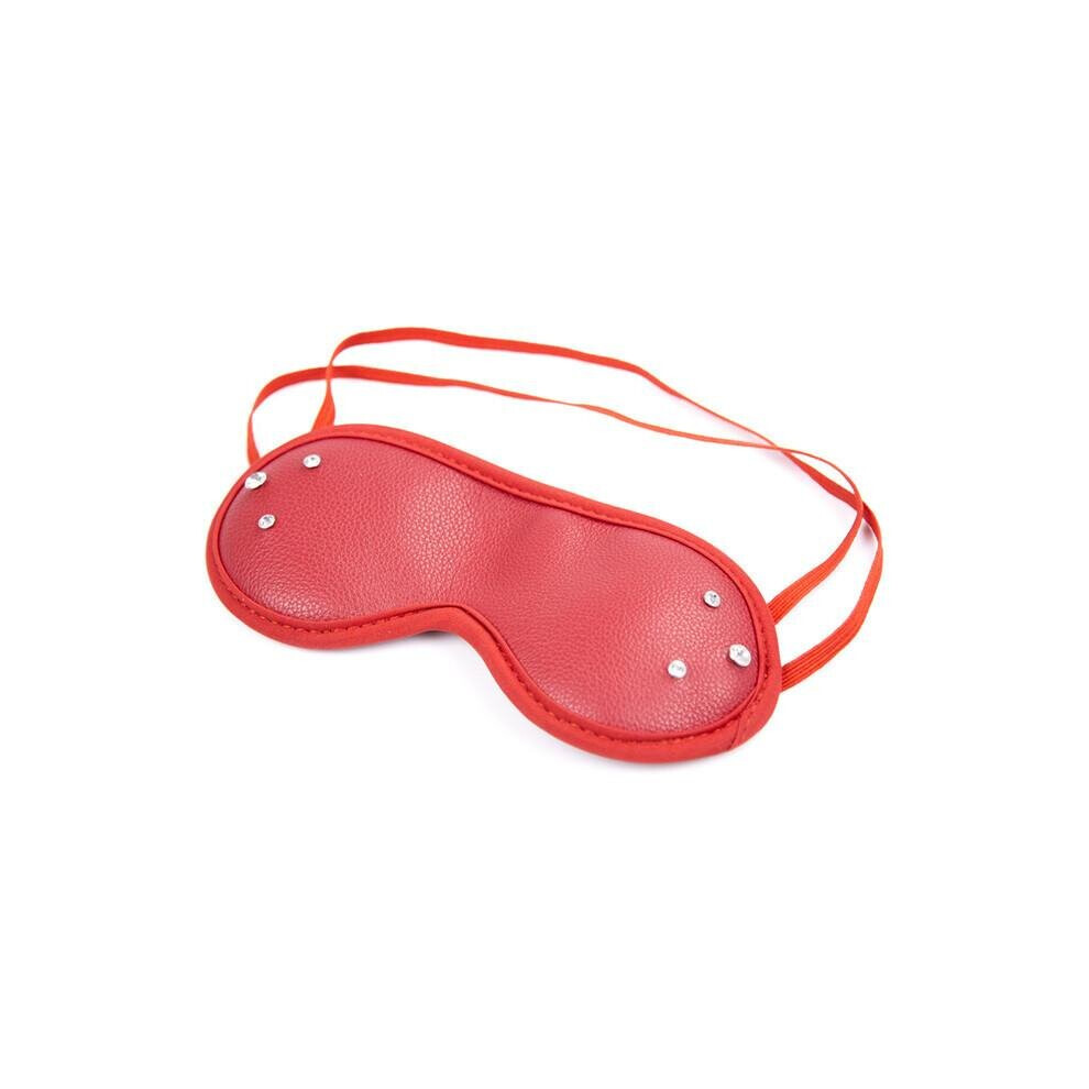 The Room Of Doom Red Leather And Diamante Eye Mask