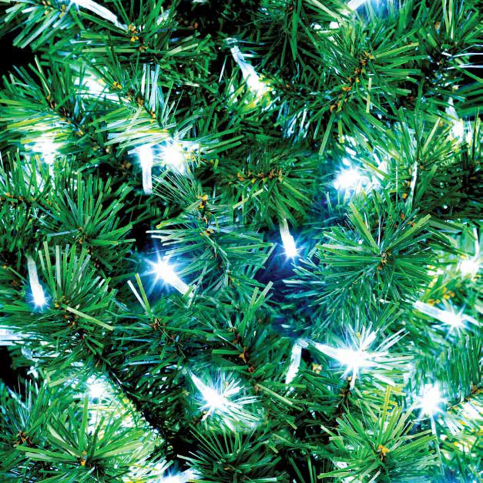 400 LED 8 Functions Christmas Deco Cool White  Light Indoor/Outdoor G-0393