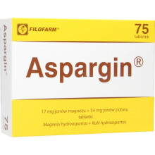 ASPARGIN 75 tablets 17mg Magnesium + 54mg Potassium