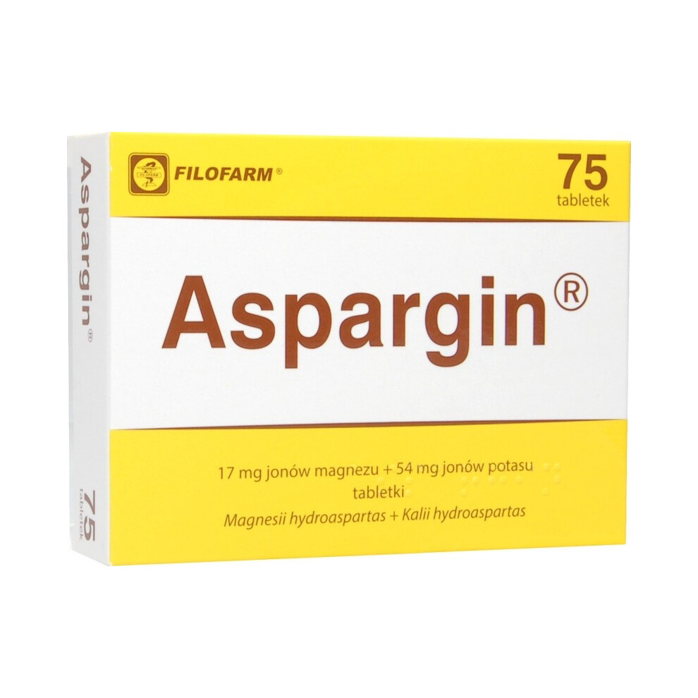 ASPARGIN 75 tablets 17mg Magnesium + 54mg Potassium