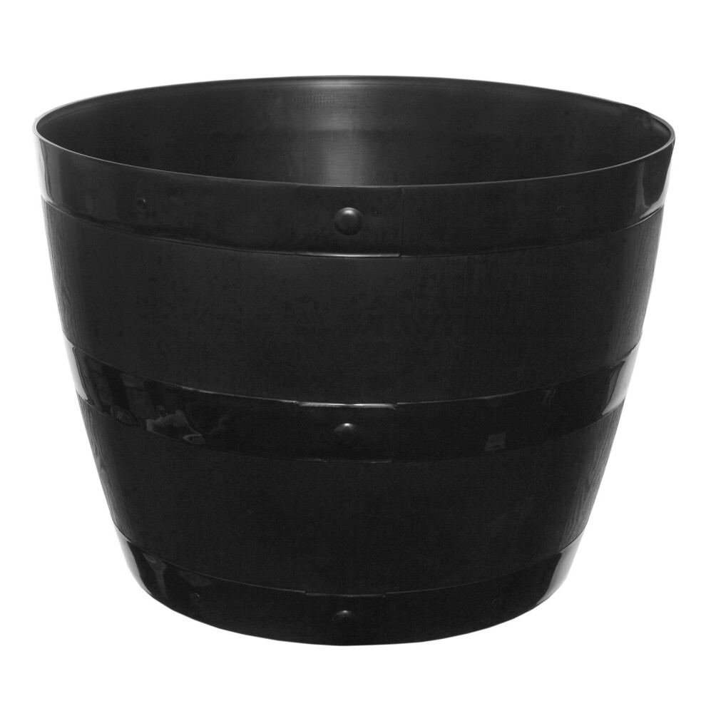 Plant Pot With Saucers BLACK 50cm Garden Flower Planters Stand