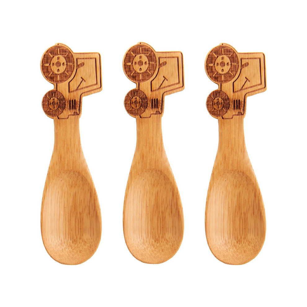 Tractor Bamboo Spoons - Set Of 3 Sass & Belle