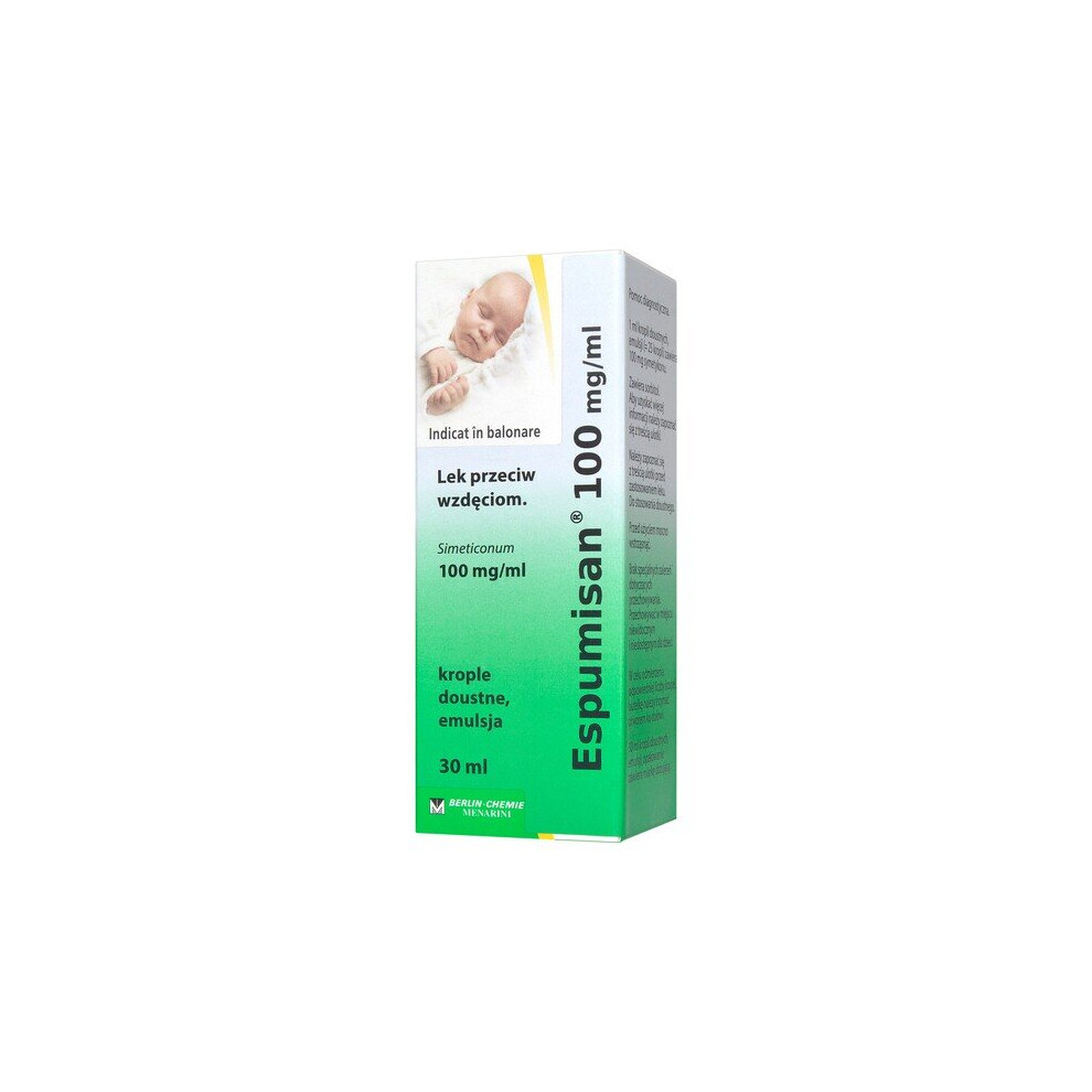 Berlin Chemie Espumisan 100 Mg Anti-Colic Oral Drops Bloating Stomach Pain 30Ml