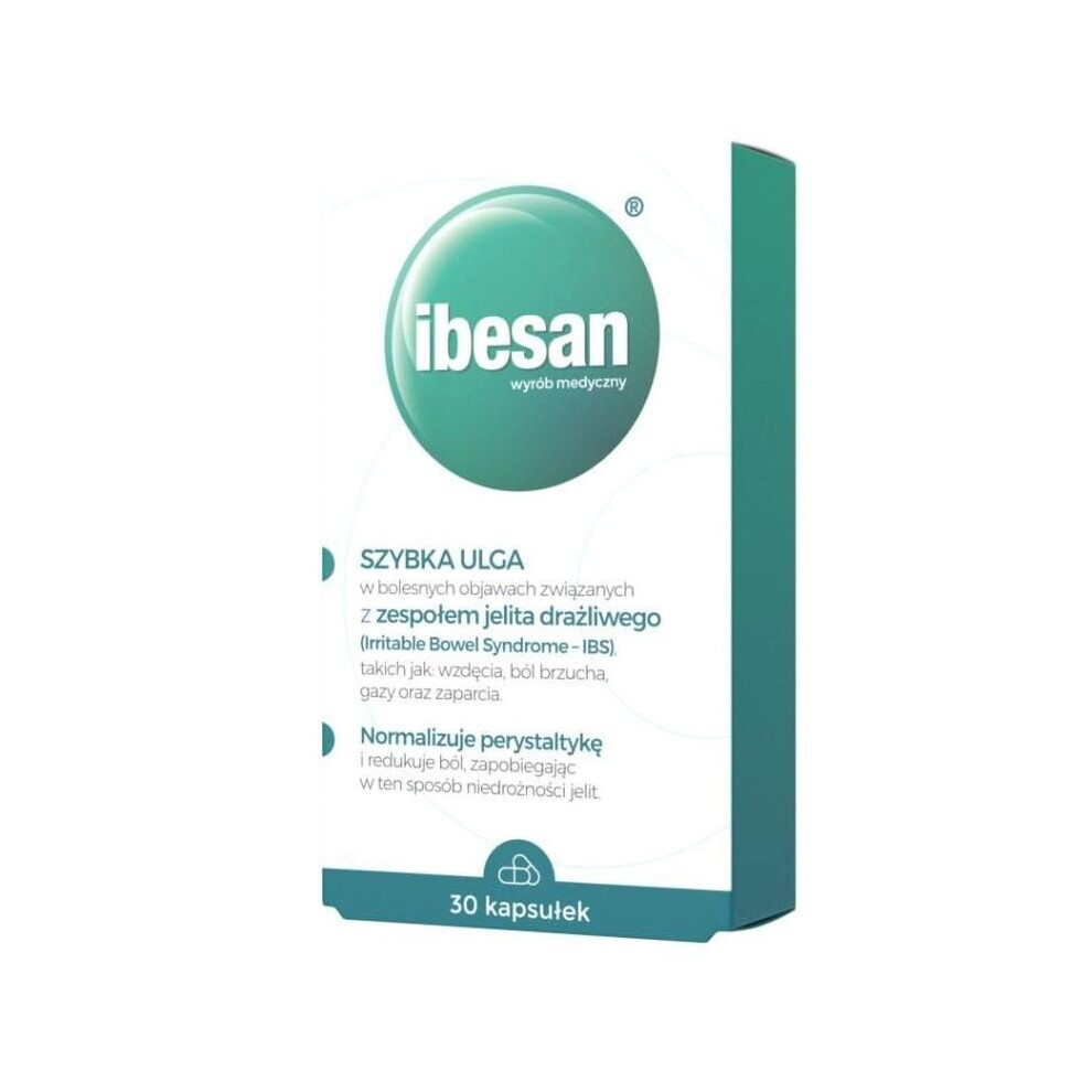 IBESAN 30 capsules Bloating Gas Constipation Quick Relief Painful IBS Syndrome