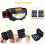 LED Head Torch Headlamp Super Bright Headlight Waterproof 2 Pack 6