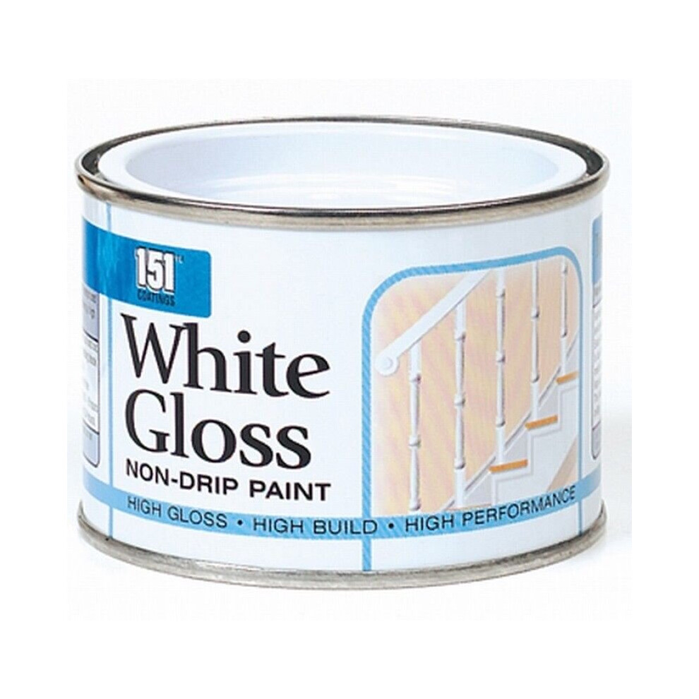 White Gloss Non Drip Paint Topcoat Pipes Concrete Stairs Banisters