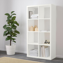 Ikea FLYSTA 8 Shelving unit,white 69x132 cm Easy To Place Vertical /Horizontally