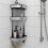 Ikea BROGRUND Shower Rack Stainless Steel 3 Tier Bathroom Corner Wall Shelf 1