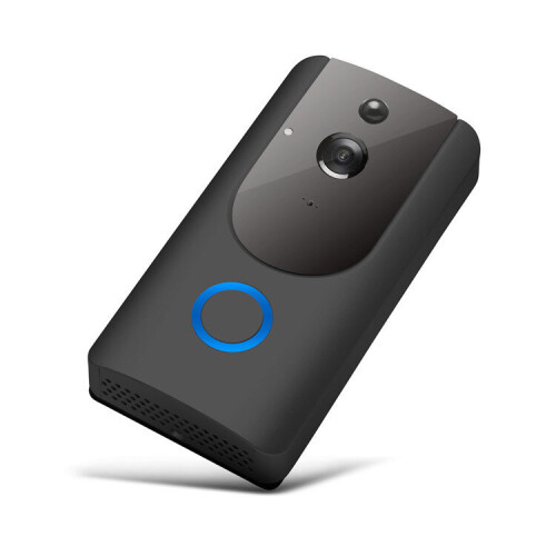 (Black) Smart Home Doorbell Monitoring Intercom Wireless