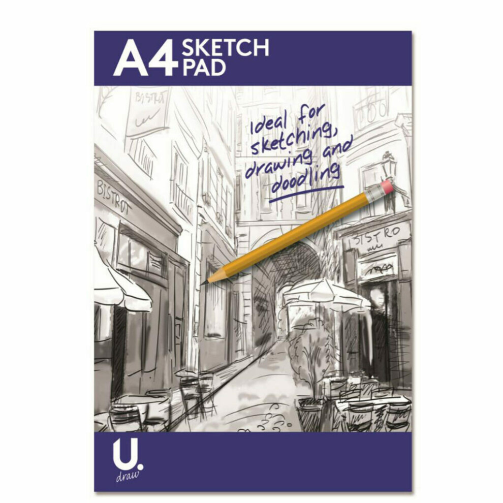 B&Q -  40 Page A4 Sketch Pad For Sketching Drawing For Pencils Pens And Creative Artwork 80 Pages Of Paper Includes 40 Sheets Of 70Gsm - Image 7