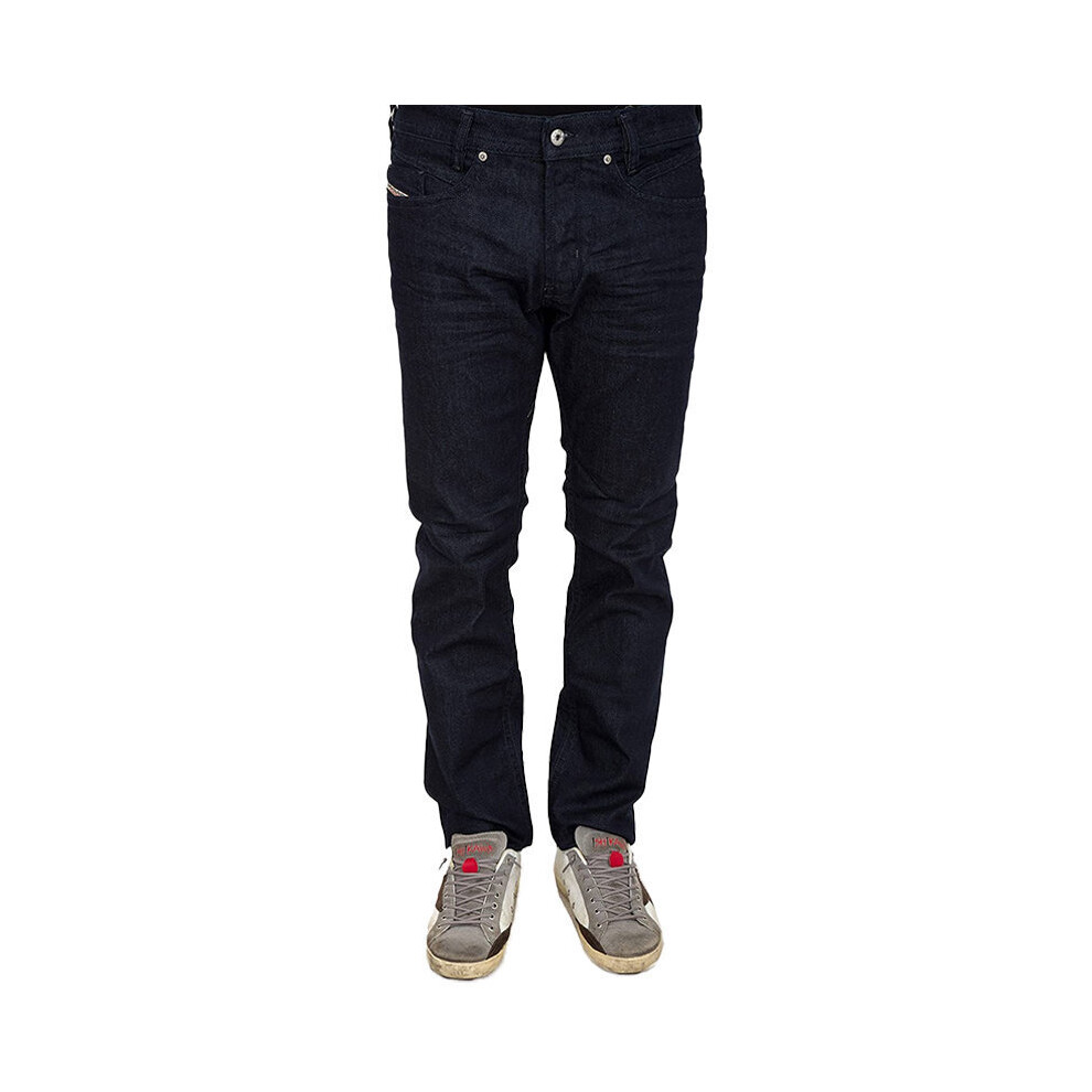 (W29 L32) DIESEL KAKEE 0853N Mens Denim Jeans Regular Slim Casual Stretchy Dark Blue Pants