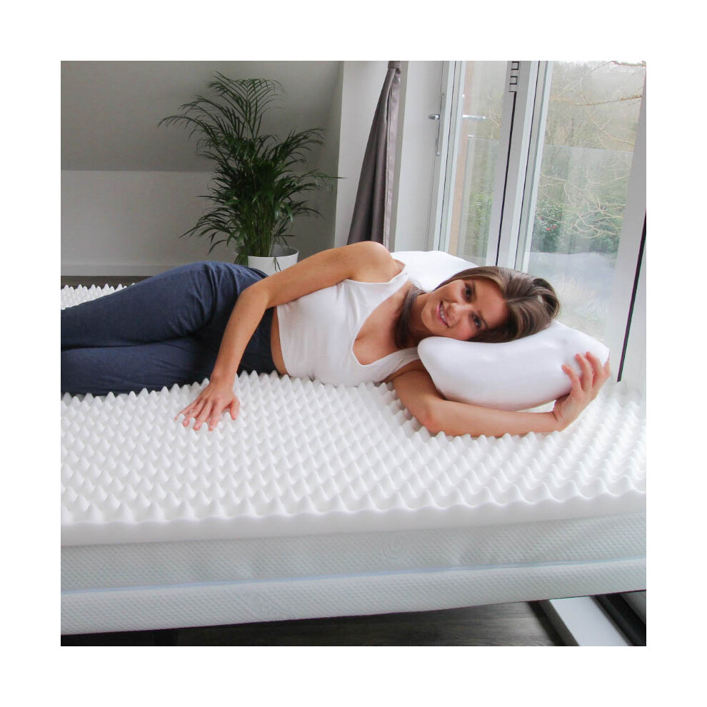 (Kingsize (MT60) 190cm x 152cm ) Putnams Ripple Mattress Topper - Pressure Care