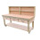 (8ft, Legs With Wheels) Wooden Eucalyptus Top Workbench With Drawers And Back Panel 3