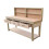 (8ft, Standard Legs) Wooden Eucalyptus Top Workbench With Drawers And Back Panel 5
