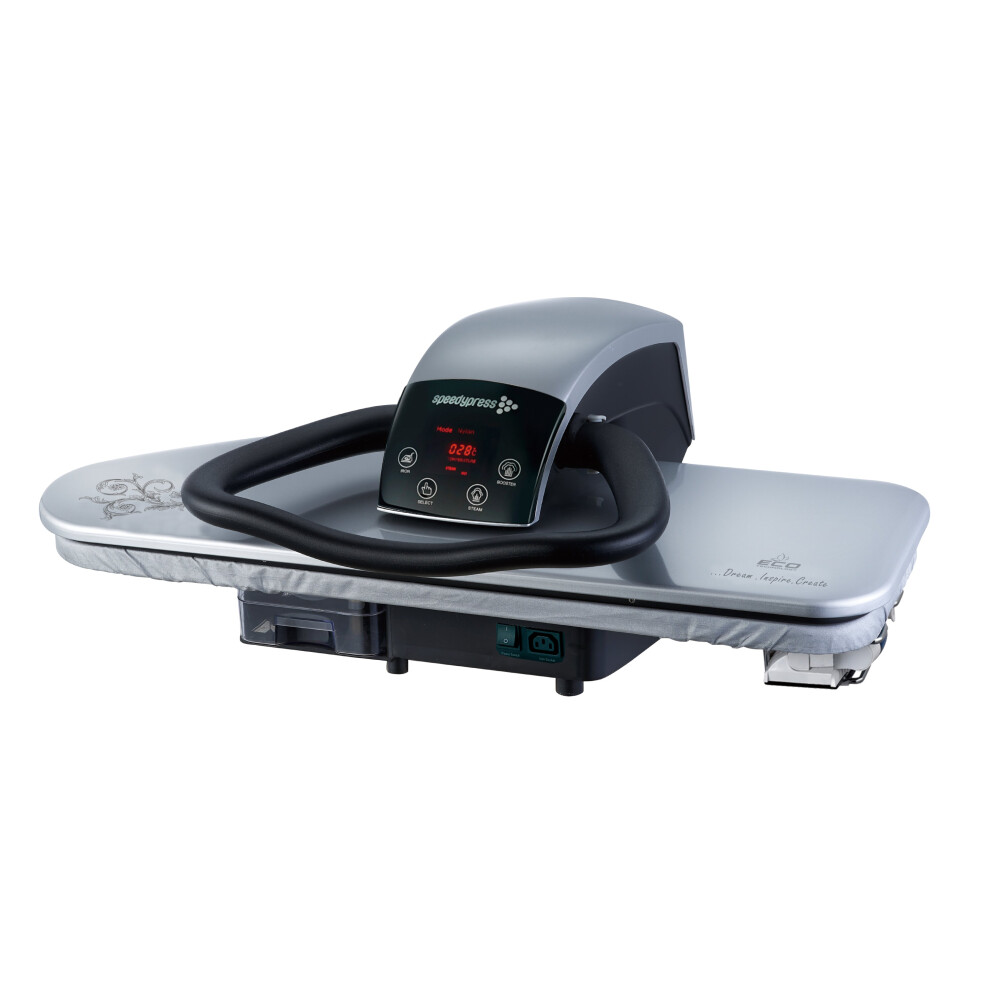 (Silver, 80HD, 81cm, 2,600watt) Steam Ironing Press Heavy Duty Professional by Speedypress (+ FREE Iron Attachment, Anti-Scale Water Filter, Replacement Cover & Foam Underfelt)