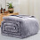 (King) Silver Light Weighted Luxury Mink Blanket UK Size 1