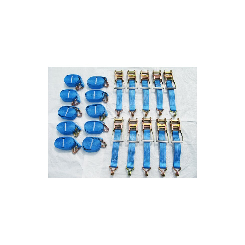 Tie Down Ratchet Strap 5T 10M X 50Mm X10 (Cargo Lashing Load J Claw) 707152578714
