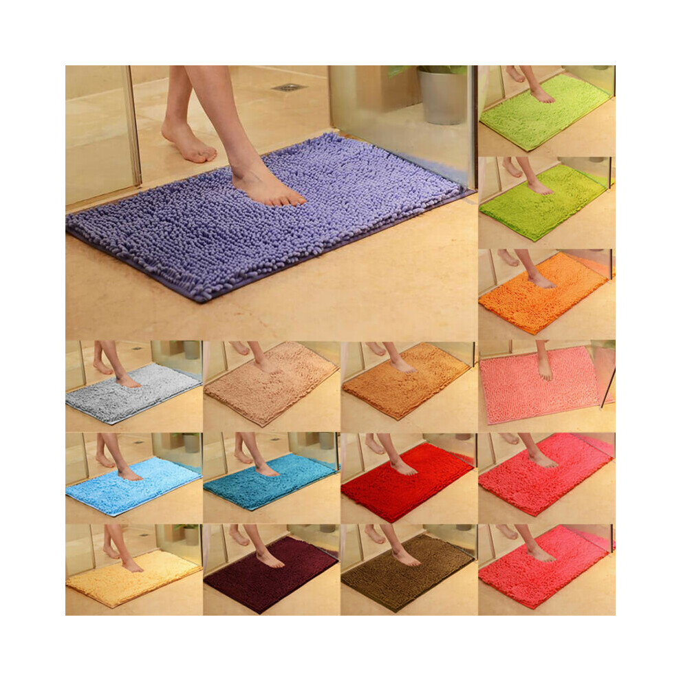 Anti Slip Shaggy Absorbent  Bath Mat Non-slip Bathroom Floor Mat  Carpet Rugs