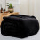 (Double) Black Large Mink Throw Fleece Soft Warm Blanket 1