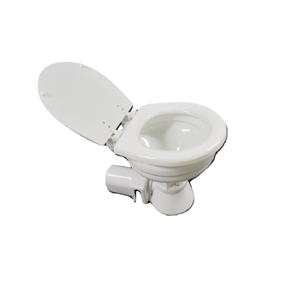 Electric Marine Toilet 12V - Self-Priming Dual-Pump Flush, Ceramic Bowl, Macerator & Scavenger Pump, Above/Below Waterline, Sfbpmte1 600988512849