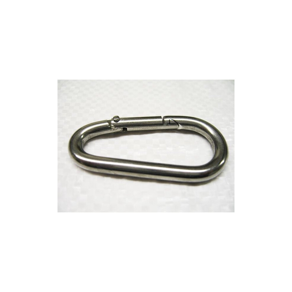 Stainless Steel Carbine Hook Egg Shaped 6Mm X 60Mm (Carabiner Snap Hook) 707152586146
