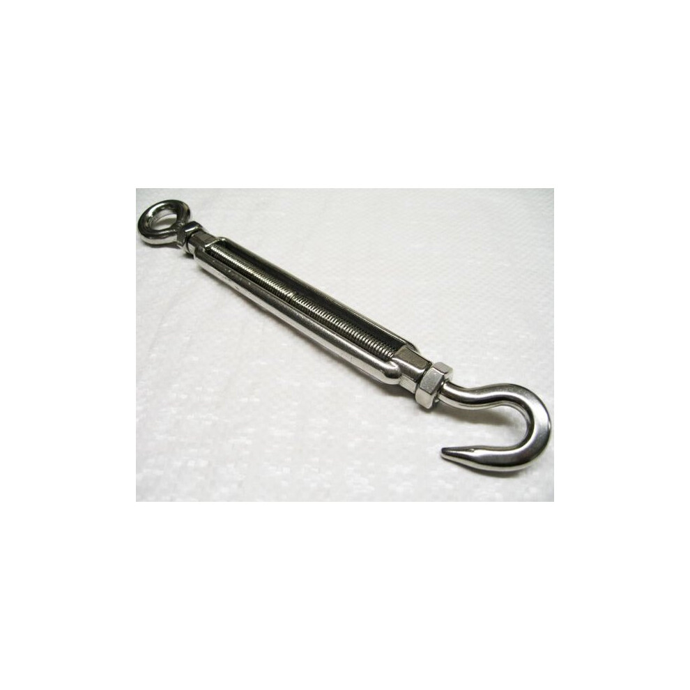 Stainless Steel Hook And Eye Turnbuckle M12 19Mm (Straining Screw Barrel Open Body Tensioner) 707152587167
