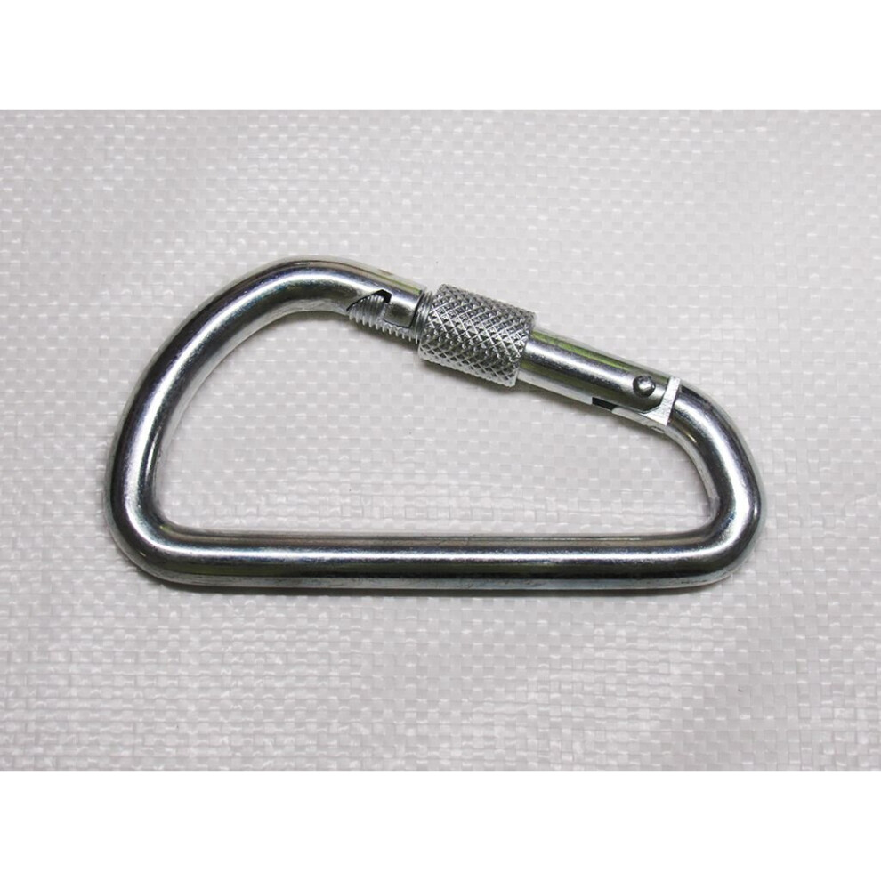10Mm Asymmetric Zinc Plated Carbine Hook With Locking Screw Nut - Gate Locking Bar 600988503724