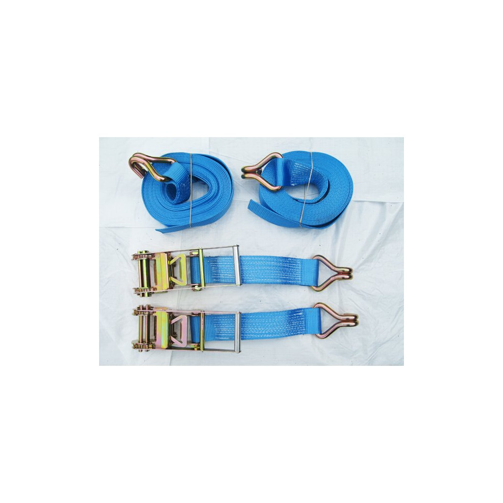 Tie Down Ratchet Straps 10T 75Mm 10M X2 (Cargo Lashing Oad J Claw) 707152579124