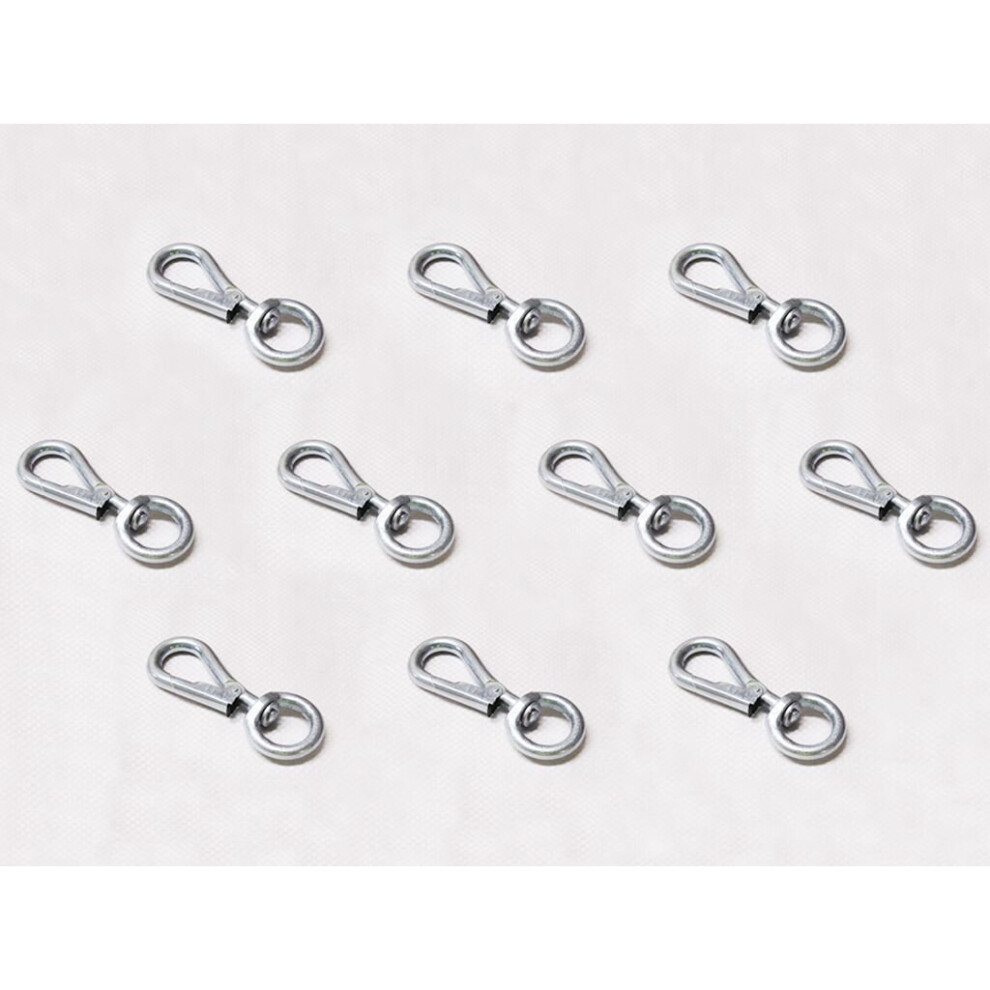 X10 2" Zinc Plated Swivel Spring Snap Hooks - Eye Gate Clip 600988506213