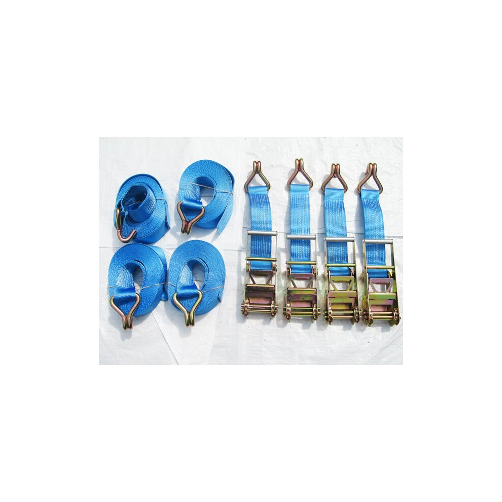 Tie Down Ratchet Straps 10T 75Mm 10M X4 (Cargo Lashing Load J Claw) 707152579131