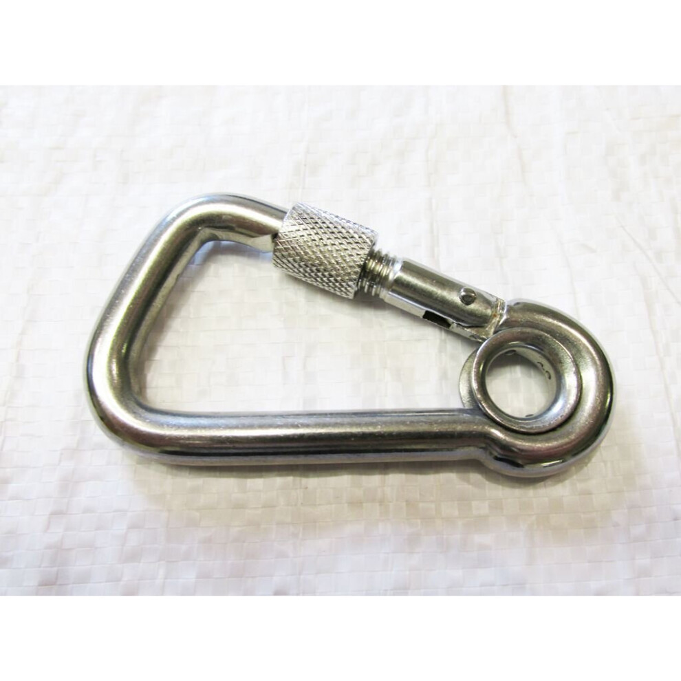 Asymmetric Carbine Hook With Eyelet & Screw Nut 6Mm (Stainless Steel) 707152583008