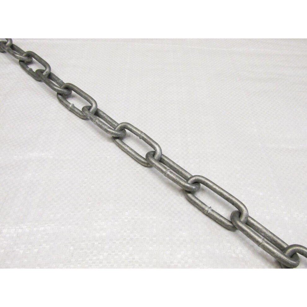 Galvanised Long Link Chain 8Mm (Hdg Caravan Tethering Security) 707152588423