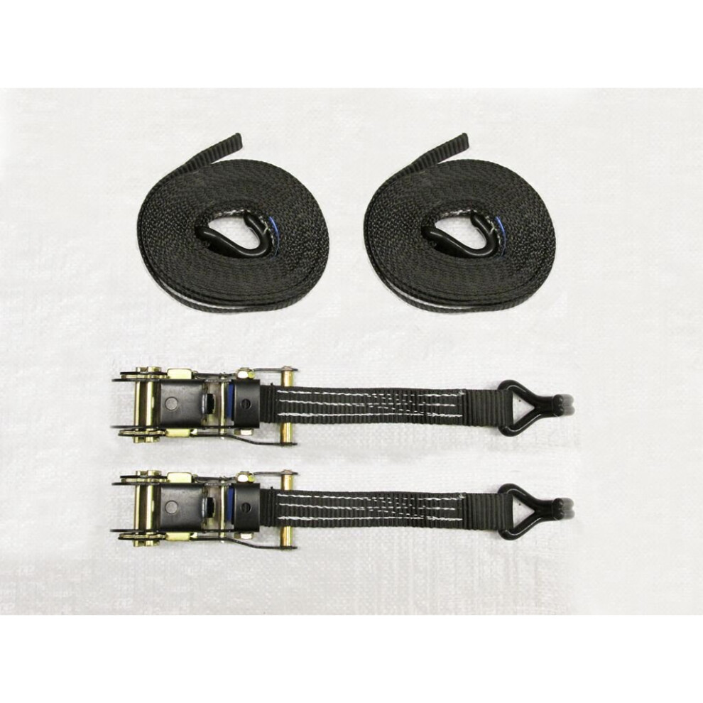 Tie Down Lashing Ratchet Straps X2 (1.5T 25Mm 2M Cargo Load Claw Hook) 600988496880