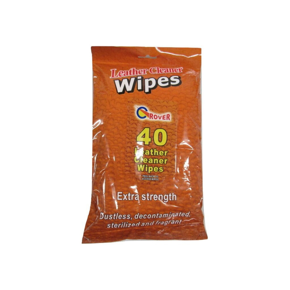 Leather Cleaning Wipes X40 (Car Furniture Sofa Seat Couch Bag)