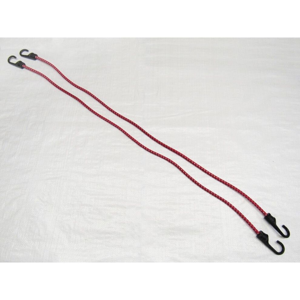Elastic Bungee Cords Plastic Hooks X2 (Red 8Mm X 1000Mm Rope Tie Down) 600988496545