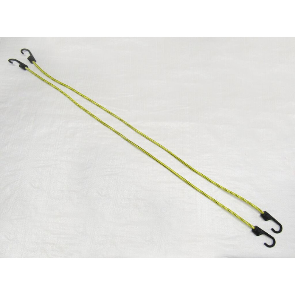 X2 8Mm X 1000Mm Yellow Shock Cord Assemblies With Plastic Hooks - Elastic Bungee Tie Down 600988496538