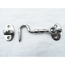 Cabin Door Latch Hook Eye 3" 76MM (Stainless Steel Gate Catch Lock)