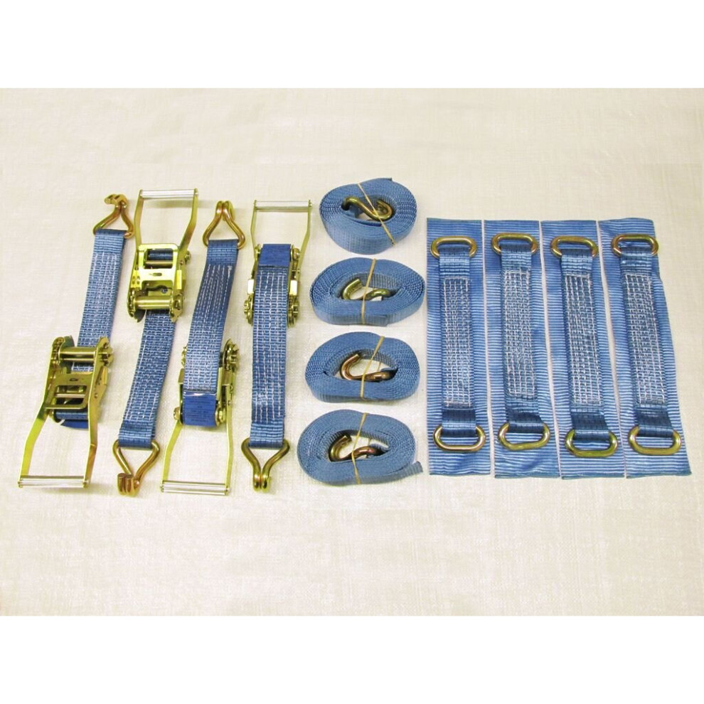 Recovery Ratchet Sets 50Mm 4M 5T X4 (Wheel Tie Down Straps Oval) 707152577892