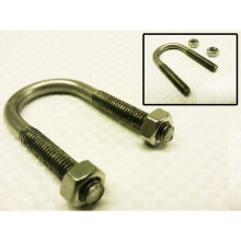 Stain. Steel U Bolt, 2 Hex Nuts M10 (75MM Boat Hose Pipe Tube Clamp)