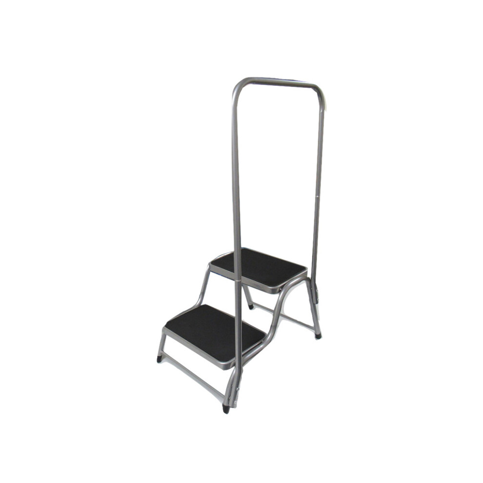 Double Anti Slip Step with Support Handrail (Caravan Motorhome Disabled Aid Assist)