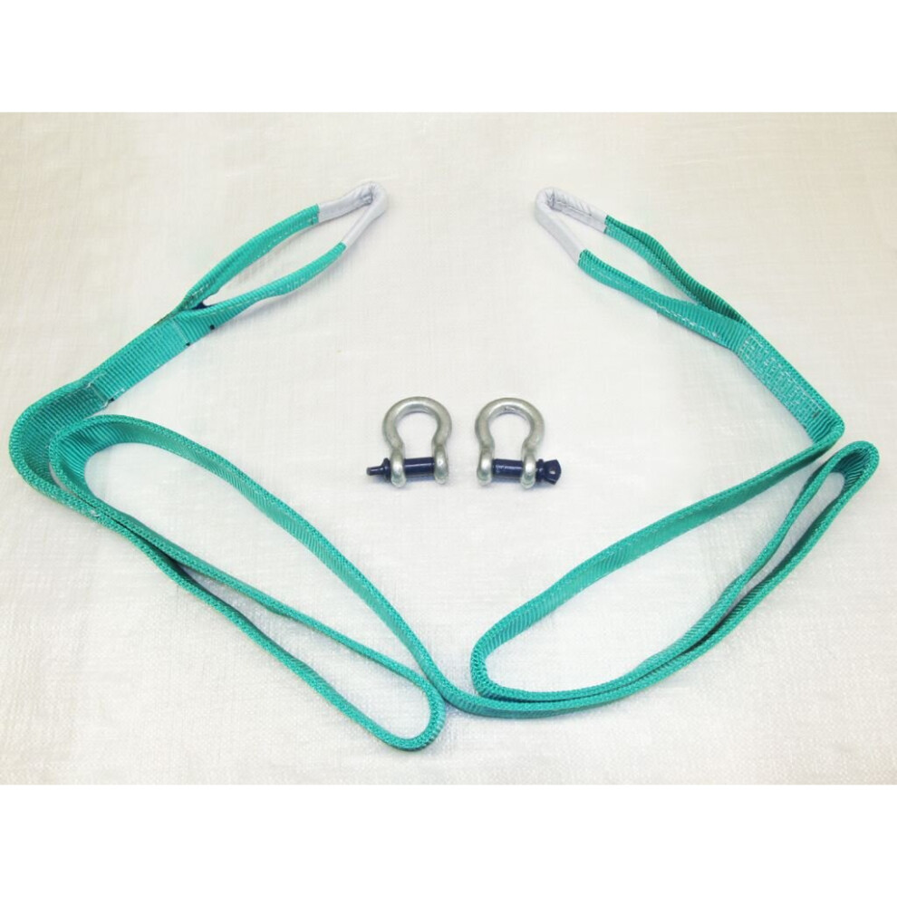 Heavy Duty Tow Strap 6 Ton 3 Metre & Shackles (6T 3M Towing Strop) 600988479128